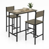 Tangkula 3 Piece Counter Height Bar Table Set