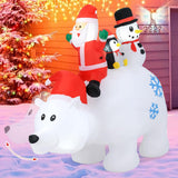 Tangkula 8 FT Christmas Inflatable Santa Claus