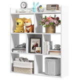 Tangkula 7-Cube Bookshelf, Floor Standing Open-Back Bookcase with Anti-Toppling Devices