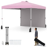 Tangkula 10x10 FT Pop up Canopy with Sidewall