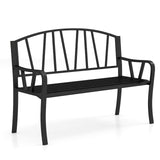 Tangkula 51” Metal Outdoor Garden Bench