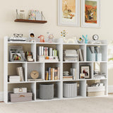 Tangkula 7-Cube Bookshelf, Floor Standing Open-Back Bookcase with Anti-Toppling Devices