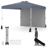 Tangkula 10x10 FT Pop up Canopy with Sidewall