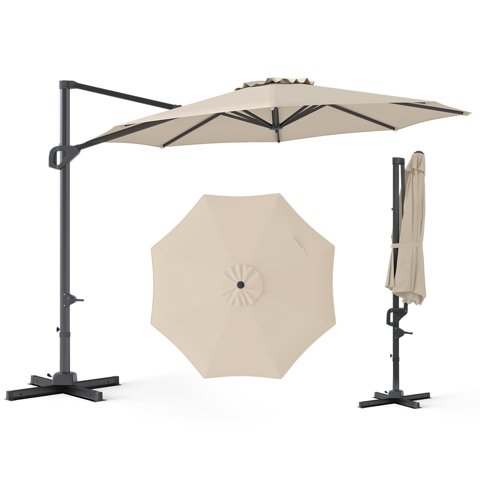 Tangkula 10ft Patio Umbrella with Aluminum Pole