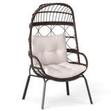 Tangkula Outdoor Narrow Wicker Egg Chair
