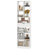 Tangkula 71” Tall Bookcase with Drawer for Living Room