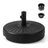 Tangkula Fillable Umbrella Base Stand, 75 lbs Water & Sand Filled Heavy Duty 20 Inch Round Patio Outdoor Umbrella Weight Base