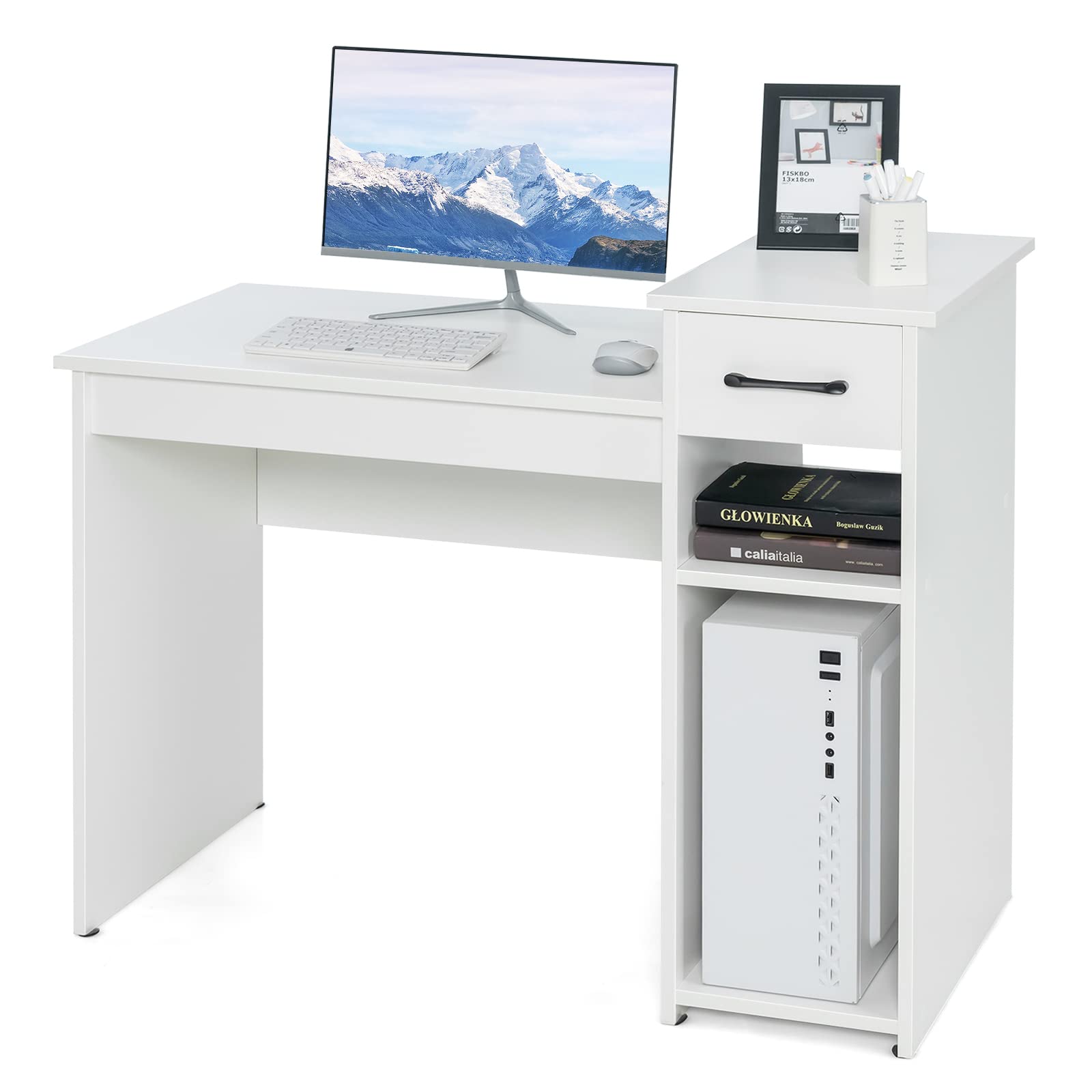 Compact Computer Desk, Perfect Small Desk for Samll Space, Modern