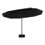 Tangkula 15FT Double-Sided Patio Umbrella with Base