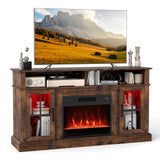 Tangkula Fireplace TV Stand for 65 Inch TV for Living Room