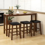 Tangkula 4 Piece Counter Height Dining Set for Living Room
