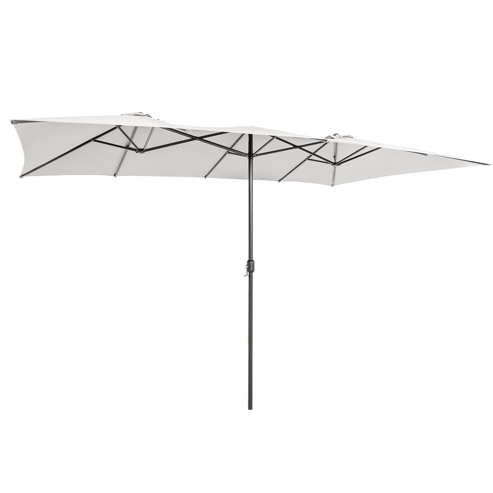 15 Feet Double-Sized Patio Umbrella with Crank Handle and Vented Tops 15 Feet Double-Sized Patio Umbrella with Crank Handle and Vented Tops