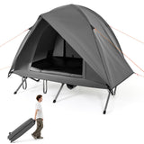 Tangkula 2 Person Portable Off Ground Elevated Camping Tent with Cot