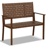 Tangkula Patio Loveseat Bench, Outdoor All Weather Bench