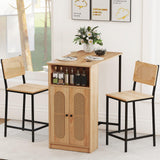 Tangkula 3 Piece Counter Height Bar Table Set