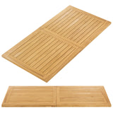 Tangkula 55” x 27.5” Wooden Tabletop, Slatted Table Top Board Split in 2 Square