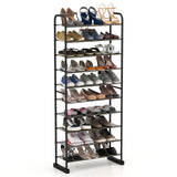 Tangkula 10-Tier Free Standing Shoes Rack, Space-saving Shoes Organizer Shoes Storage Stand