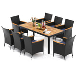 Tangkula 9 PCS Patio Dining Set for 8