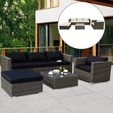 Tangkula Patio Furniture Set 6 Piece Outdoor Lawn Backyard Poolside All Weather