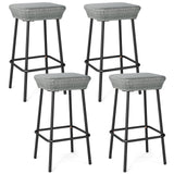 Tangkula Patio Bar Stools Set of 2/4 (29.5”)