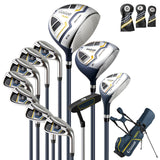 Tangkula 12 Pieces Men's Complete Golf Clubs Set Right Hand