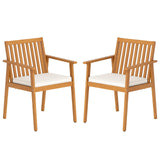 Tangkula Patio Dining Chairs w/Removable Padded Cushion