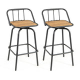 Tangkula 360° Swivel Bar Stool Set of 2