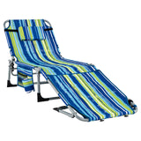Tangkula Tanning Chair, Outdoor Folding Beach Lounge Chair with Face Hole
