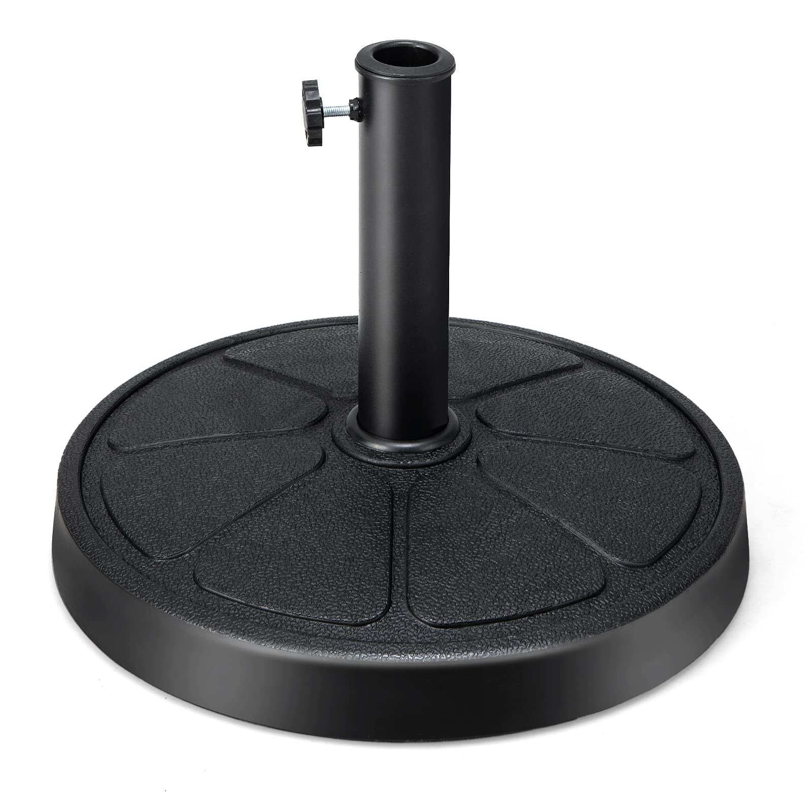 9 foot patio umbrella base Tangkula Umbrella Base, 31 lbs Capacity Heavy-Duty Patio Outdoor Round Umbrella Stand for 9 ft Umbrella, 31 lbs