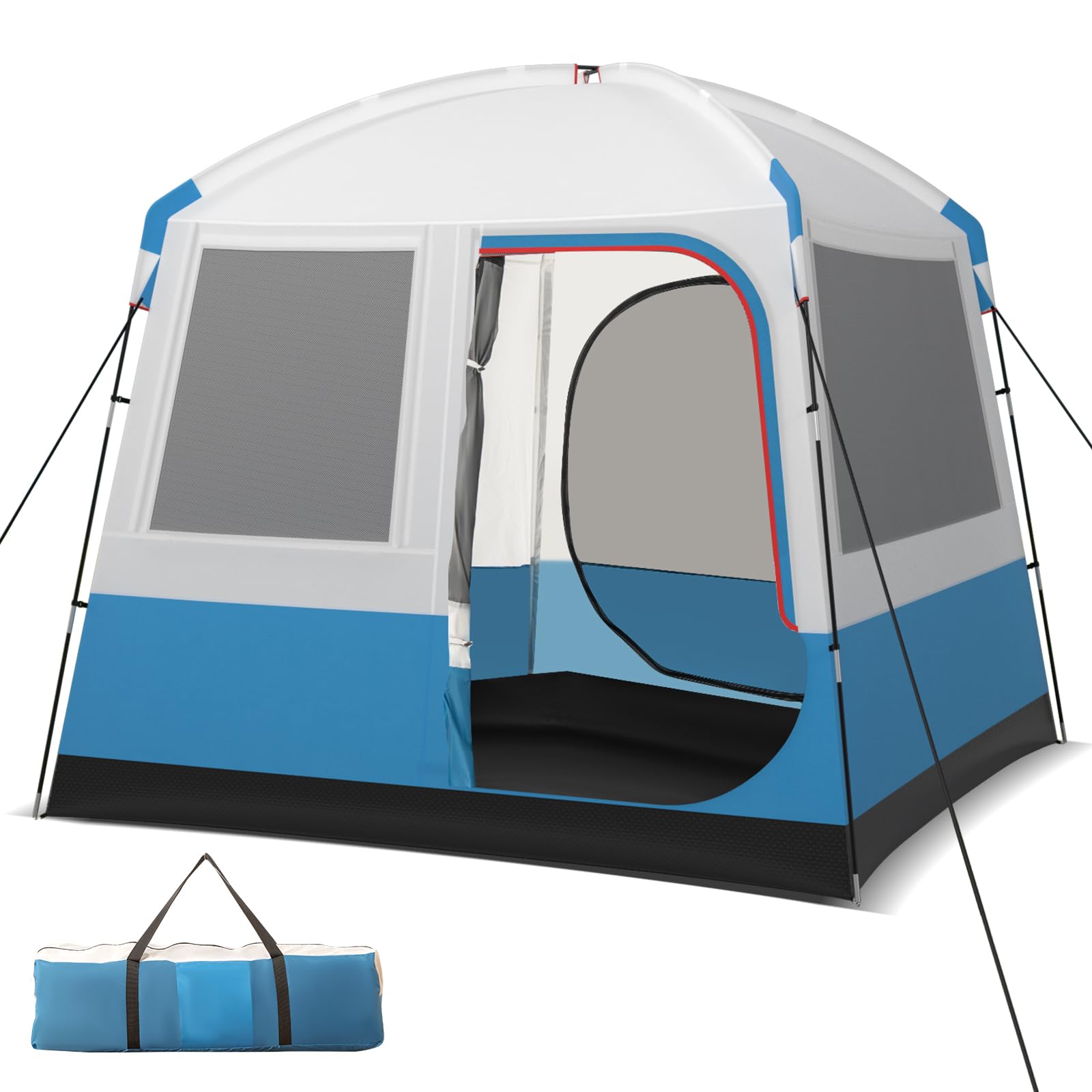 decathlon tent 5 person Tangkula 5 Person Camping Tent, Portable Backpacking Tent with Removable Rainfly,Carrying Bag
