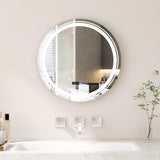 Tangkula Round Led Bathroom Mirror