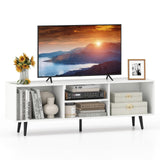 Tangkula White TV Stand for 55 Inch TV for Living Room