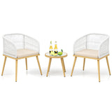 Tangkula 3 Pieces Patio Bistro Set