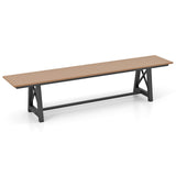 Tangkula 6 FT HDPE Outdoor Bench, Extra Long Patio Picnic Bench for 3-4 People, 1100 lbs Weight Capacity