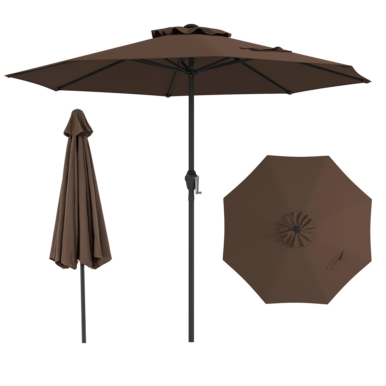 8.5 ft patio umbrella Tangkula 8.5 ft Outdoor Patio Umbrella, Coffee