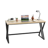 Tangkula 59" Computer Desk with Heavy-Duty Metal Frame & Crossbar