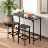 Tangkula 3 Piece Counter Height Bar Table Set