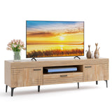 Tangkula Mid Century Modern TV Stand for 65 Inch TVs, Media Entertainment Center with Drawer