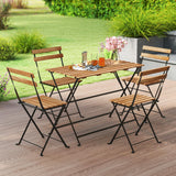 Tangkula 5 Piece Patio Folding Dining Set