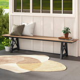 Tangkula 6 FT HDPE Outdoor Bench, Extra Long Patio Picnic Bench for 3-4 People, 1100 lbs Weight Capacity