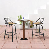 Tangkula 360° Swivel Bar Stool Set of 2