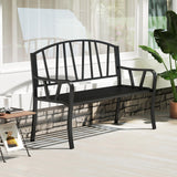 Tangkula 51” Metal Outdoor Garden Bench