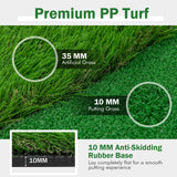 Tangkula 10 FT Golf Putting Green, Large Professional Golf Training Mat with Realistic Artificial Grass Turf