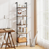 Tangkula 5-Tier Ladder Shelf with Anti-Tipping Kits