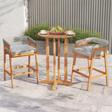 Tangkula Patio Counter Height Bar Stools Set
