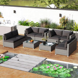 Tangkula 5-Piece Outdoor Patio Sectional Sofa Couch