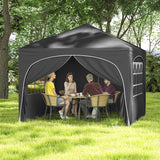 Tangkula 10x10Ft Pop up Canopy with 4 Sidewalls