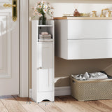 Tangkula Bathroom Storage Cabinet with Adjustable Shelves & Open Compartment