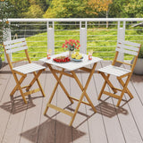 Tagnkula 3 Piece Folding Outdoor Patio Bistro Set