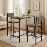 Tangkula 3 Piece Counter Height Bar Table Set